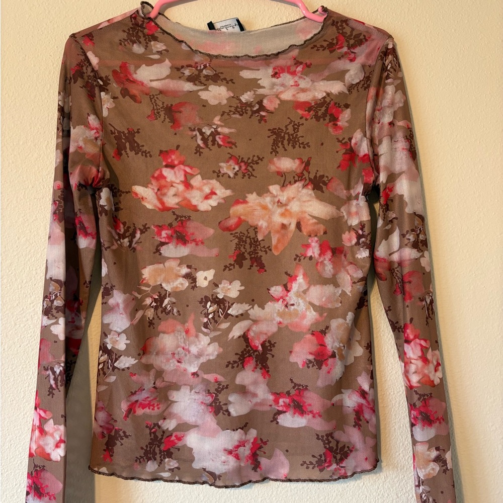 Elegant Floral Long Sleeve Top